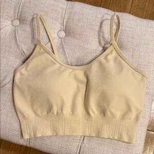 Missguided Pale Yellow Seamless Bralette with Thin Straps
